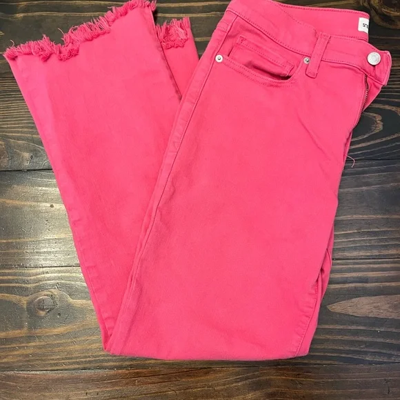 Pink distressed kick flare jeans - Picture 4 of 4